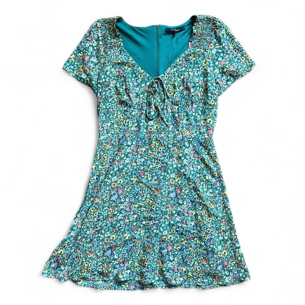 19 Cooper Green Floral Mini Dress L Ditsy Floral Cottagecore